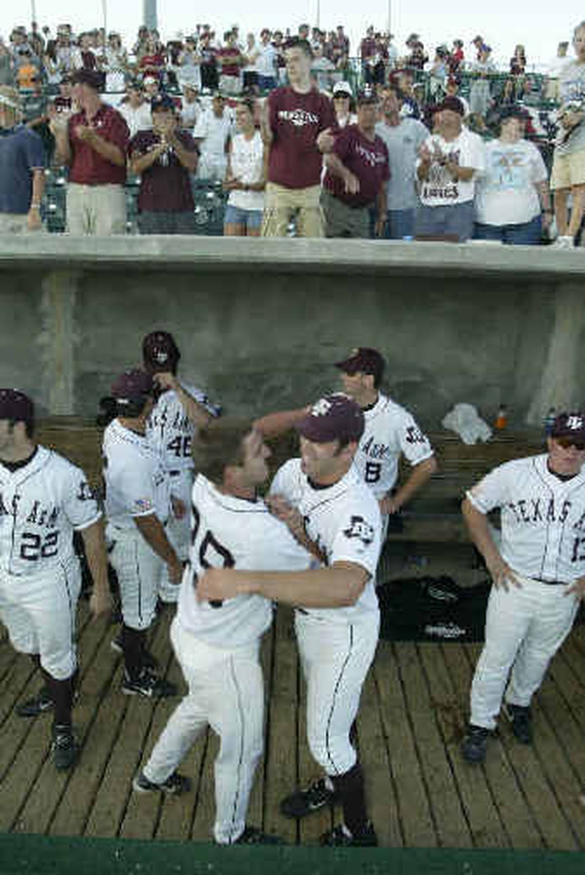 
Texas A&M celebrates a win over defending national champion Rice. 
 (Associated Press / The Spokesman-Review)