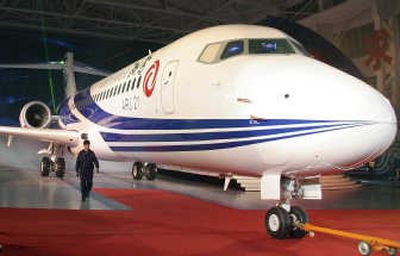 
China's first home-grown regional jet, the ARJ21-700 