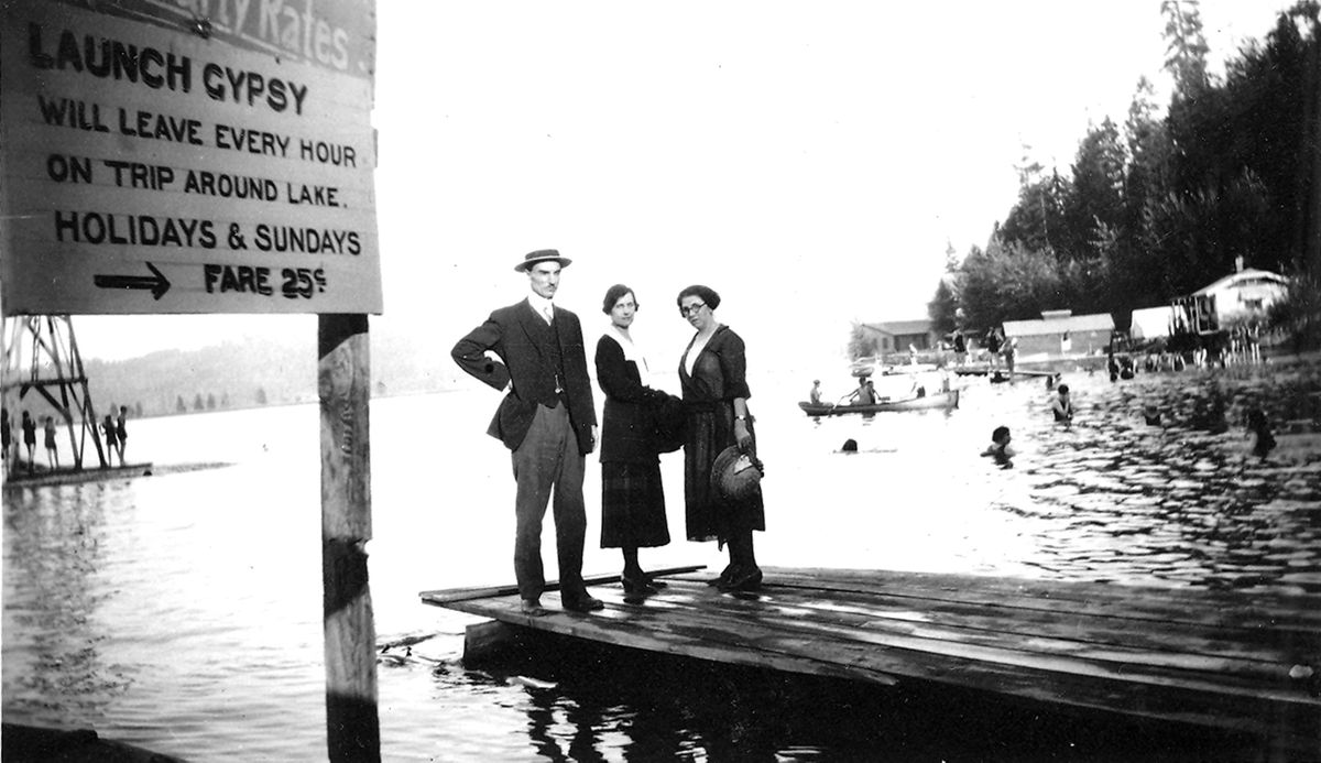 This photo of Francis N. LaVell and unidentified friends or family members was taken Sept. 9, 1923 at Newman Lake.
The photo was found in a collection of family photos kept by Keo King LaVell.
Photo from the King collection, Spokesman-Review archives.   (Courtesy of Rebecca Nappi)