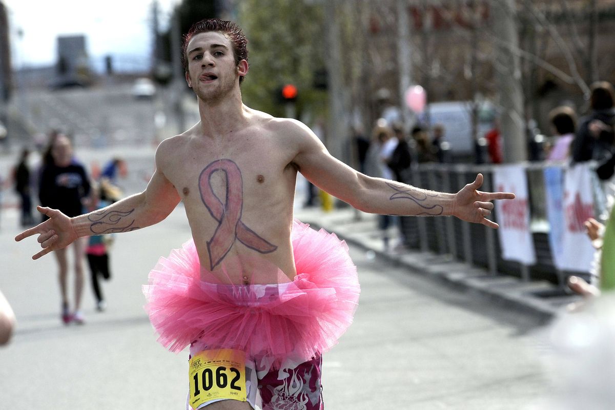 “My grandmother is a survivor,” said Jacob Harkness, 21, of Spokane, after he finished the race Sunday.