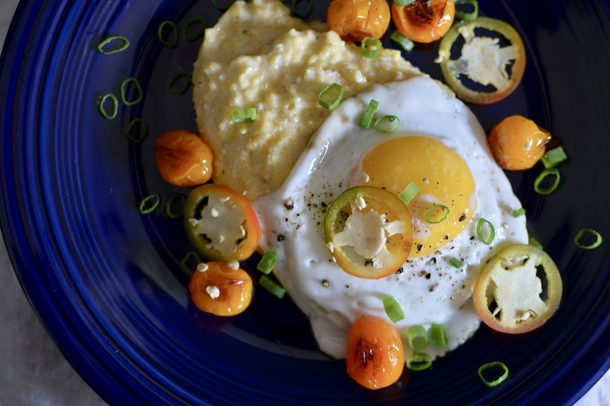 Cheesy grits for breakfast is a hearty meal.  (Ricky Webster/For the Spokesman-Review)