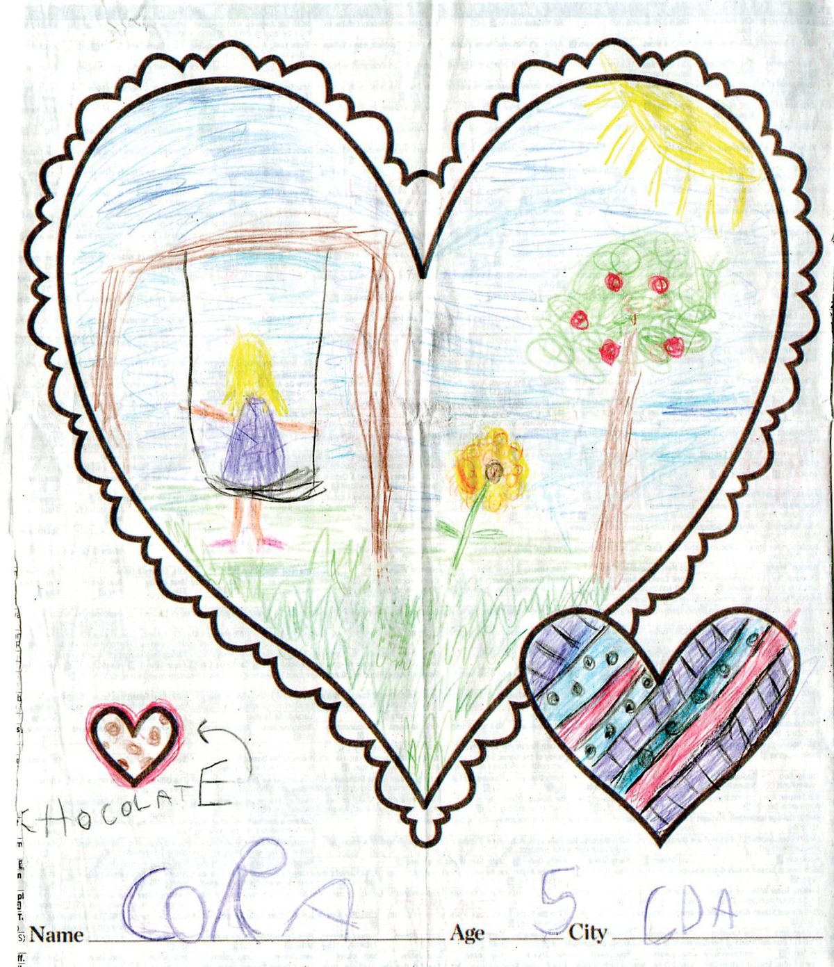 Cora Lepire, age 5, Coeur d’Alene