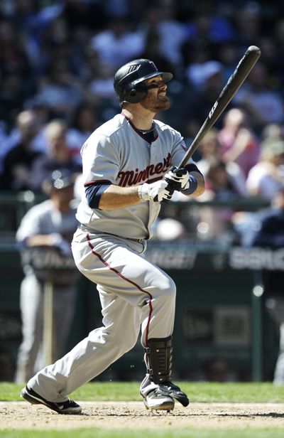 Moses Lake native Ryan Doumit homered twice for the Twins on Sunday. (Associated Press)