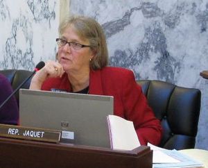 Rep. Wendy Jaquet, D-Ketchum, pushed for $10 million more to cover enrollment growth at Idaho colleges and universities, but was defeated in the Joint Finance-Appropriations Committee on Monday. (Betsy Russell)