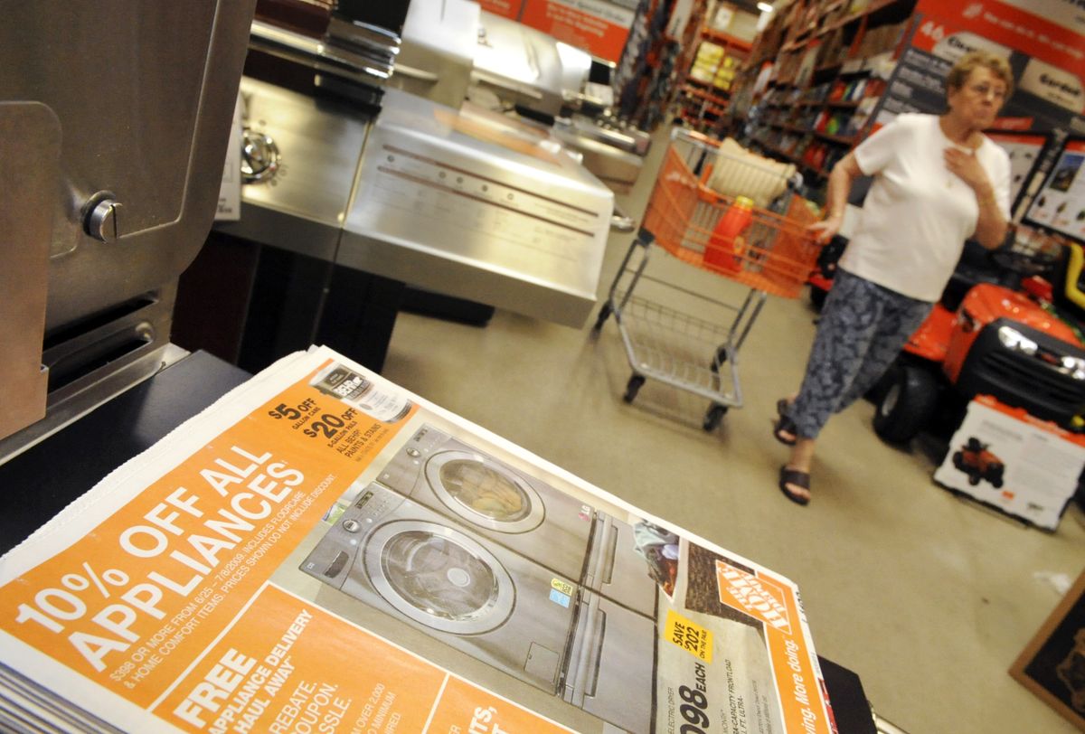 Jeanne Murphy shops at Home Depot in Danvers, Mass. (Lisa Poole / The Spokesman-Review)