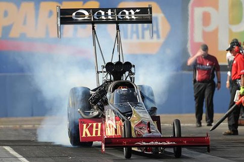 Larry Dixon picked up the win last week at Topeka and heads to Chicago sitting just inside the top-5 in points for the 2009 NHRA Full Throttle Top Fuel championship. (Photo courtesy of NHRA) (The Spokesman-Review)