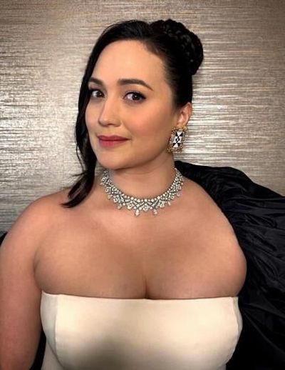 As Lily Gladstone made history at the Golden Globe Awards, she wore beaded earrings by Montana-based Blackfeet and Ermineskin Cree artist Lenise Omeasoo.  (Provided by Antelope Women Designs)