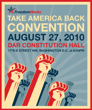 Logo for the FreedomWorks Take Back America convention in Washington, D.C. on Aug. 27. Used in Spin Control