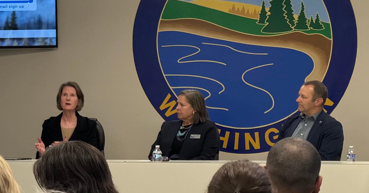 Washington insurance commissioner discusses help for wildfire victims, fire mitigation during visit to Spokane