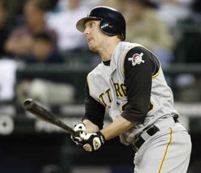 
Mired in a recent slump, Pittsburgh's Jason Bay singled in the seventh inning Tuesday night at Seattle's Safeco Field. Associated Press
 (Associated Press / The Spokesman-Review)