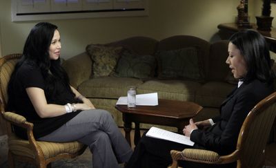 Nadya Suleman, left, speaks with NBC’s Ann Curry on Thursday. The interview  will air on  “Today”   Monday and “Dateline” Tuesday. (Associated Press / The Spokesman-Review)