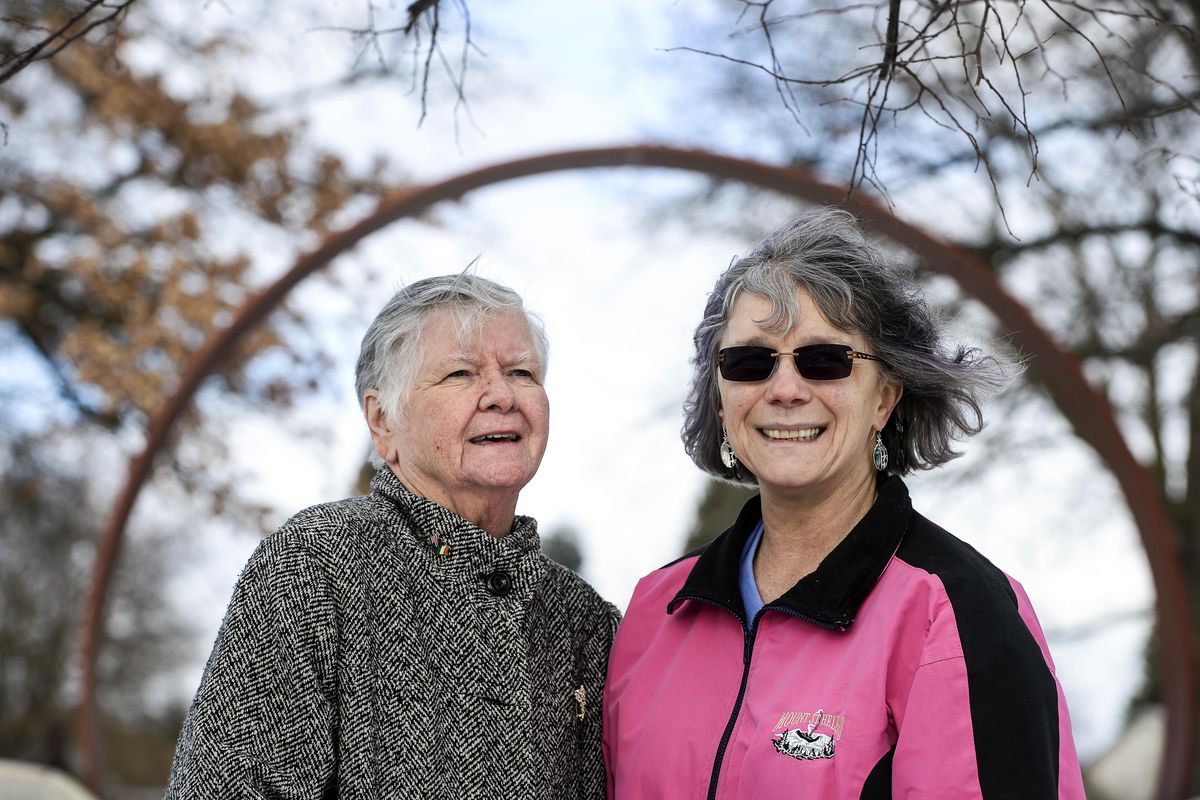 Colleen Gardner and Cathy Gunderson are co-chairs of the Chief Garry Park Neighborhood Council. (Dan Pelle / The Spokesman-Review)