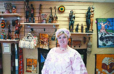 
Kimberly Sonko and her husband, Charles, own Hands on Afrika. Charles Sonko's parents still live in Gambia and are in contact with artisans there.  
 (J. BART RAYNIAK / The Spokesman-Review)