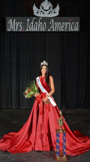 Mrs. Kootenai County Michele Sheets, of Athol, won the Mrs. Idaho America crown during the competition in Boise on Saturday. She will represent Idaho at the national event in Las Vegas in August. (Courtesy photo via Coeur d'Alene Press)