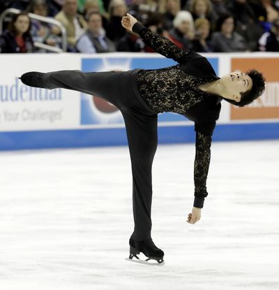 Nathan Chen performs during the men's short program at the U.S. Figure Skating Championships on Friday, Jan. 20, 2017, in Kansas City, Mo. (Charlie Riedel / Associated Press)