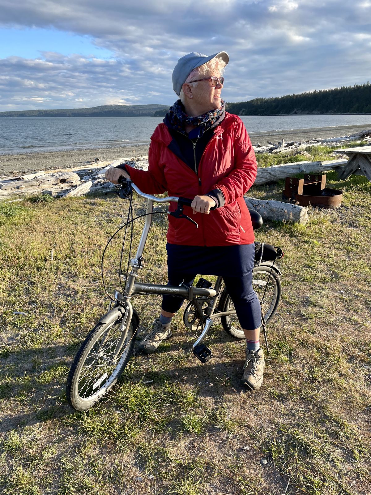 The sunset lingers during a bike ride on Spencer Spit on Lopez Island. (John Nelson)
