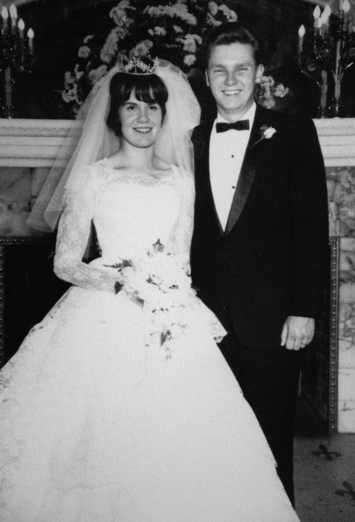Randy and Sally Olson, shown in their wedding photo in 1965, have been married 50 years. (Jesse Tinsley / The Spokesman-Review)