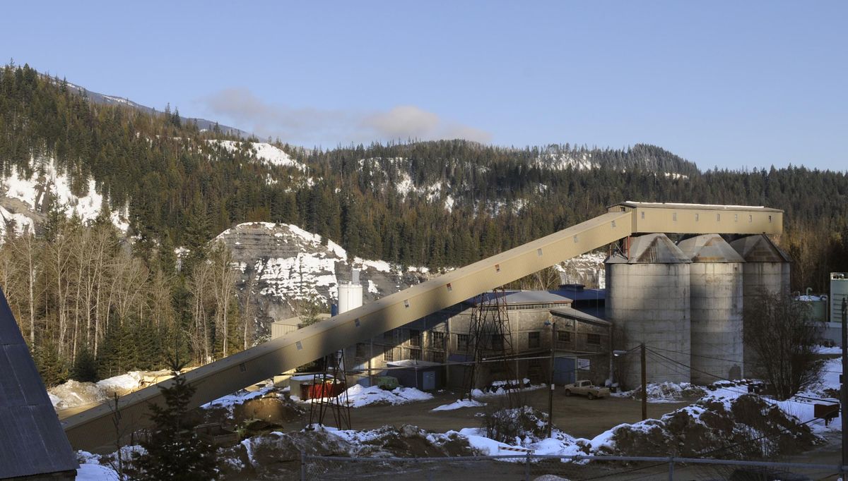 The Pend Oreille Mine near Metaline Falls is seen on Jan. 23, 2009, shortly before it closed due to the global financial crisis. The mine reopened in 2014 but is shutting down again, this time due to slumping demand for zinc, according to its owners. (Dan Pelle / The Spokesman-Review)