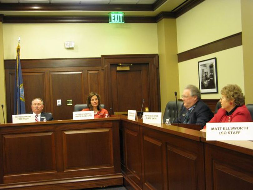 Members of the Idaho Legislature's Health Care Task Force deliberate on Friday (Betsy Russell)