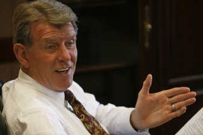 
Gov. Butch Otter at his temporary office in the Borah Building in downtown Boise. Idaho Statesman
 (Darin Oswald Idaho Statesman / The Spokesman-Review)