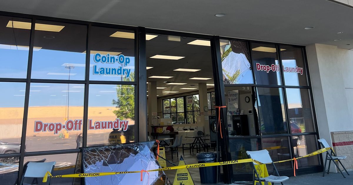 Northwest Spokane laundromat burglarized after driver plows through