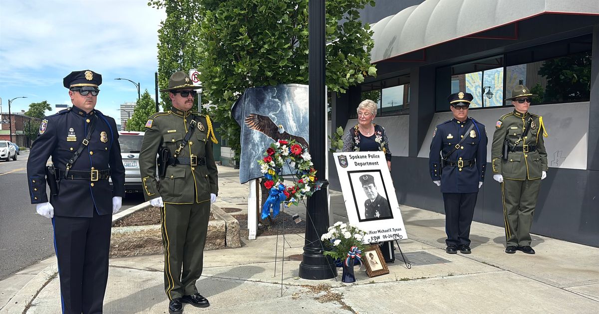 ‘A hero sacrifice has no expiration date': Grandchildren and great-grandchildren honor fallen Spokane officer 110 years after his death