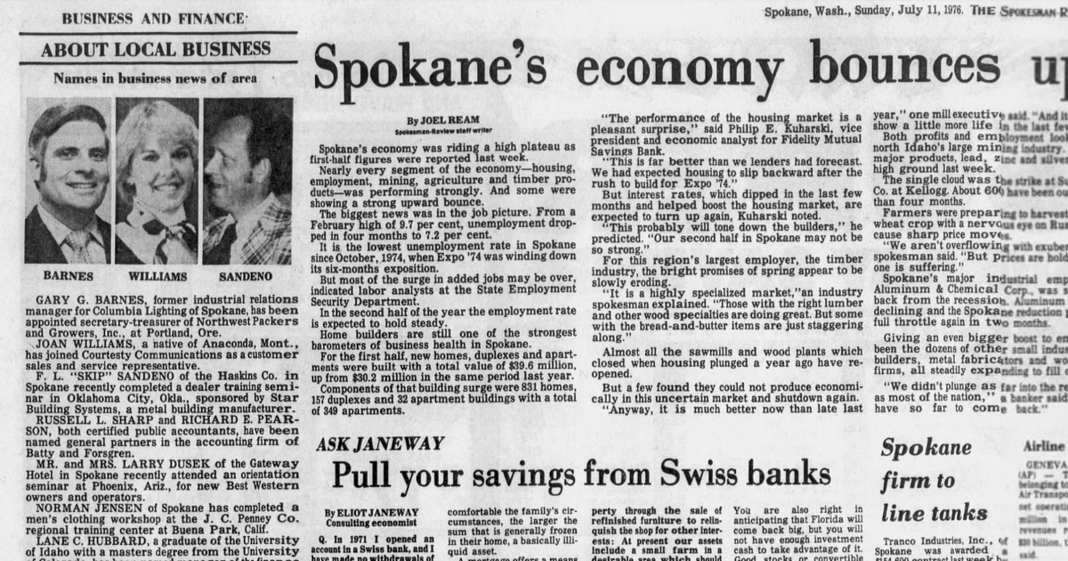 This day in history: Economy was on the upswing in Spokane. Radios were annoying neighbors
