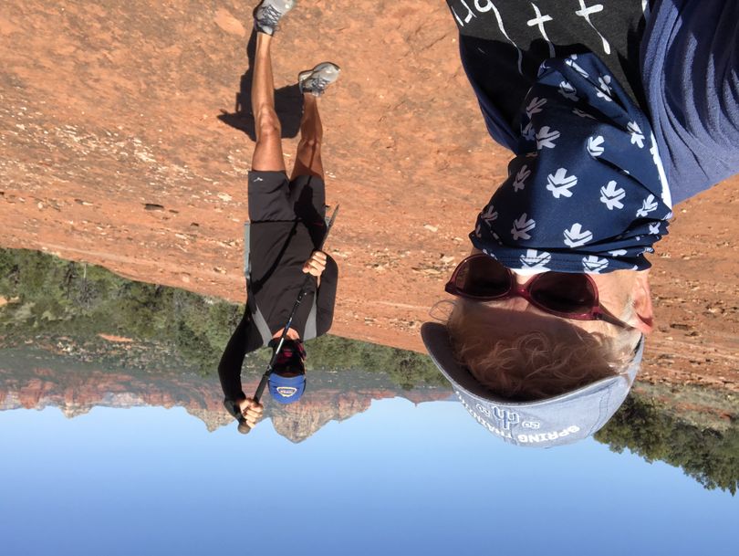 Leslie Kelly and John Nelson made the best of a challenging situation while traveling in their RV, including taking hikes in Sedona, Arizona. (Leslie Kelly)