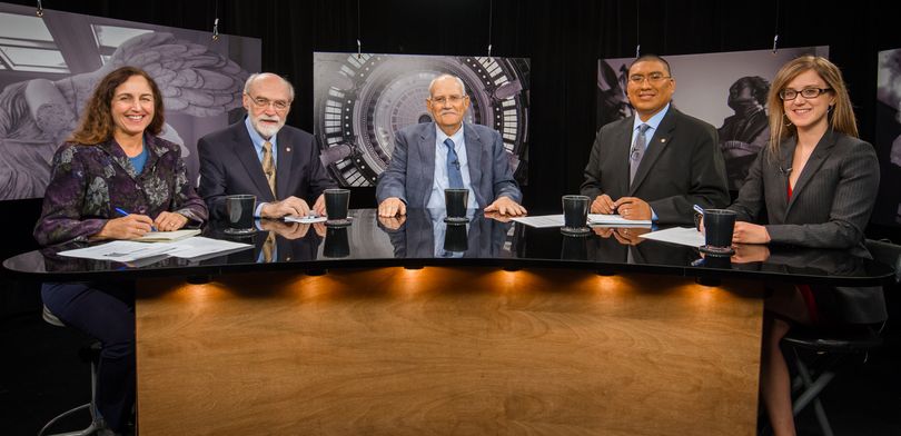 From left, Betsy Russell, Jim Weatherby, Ben Ysursa, Aaron Kunz and Melissa Davlin on