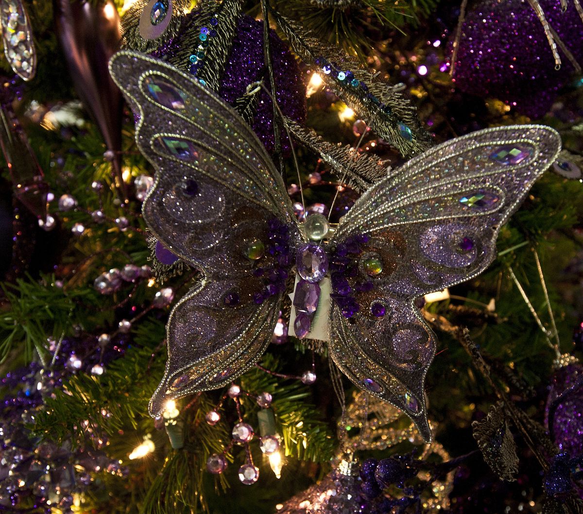 At Madison Country Store, butterfly ornaments are popular with shoppers. 