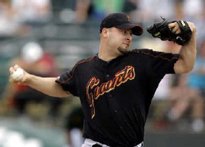 
Giants starter Jason Schmidt is a pitcher Seattle has its eye on. 
 (Associated Press / The Spokesman-Review)