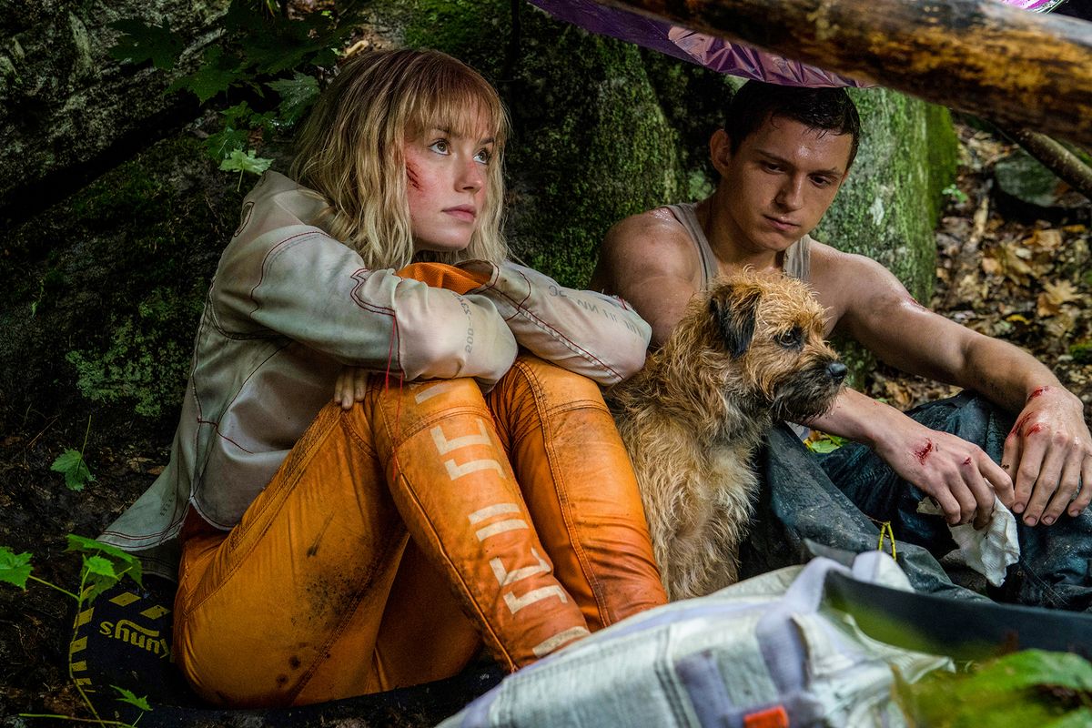 Daisy Ridley and Tom Holland in “Chaos Walking.” (Murray Close/Lionsgate)