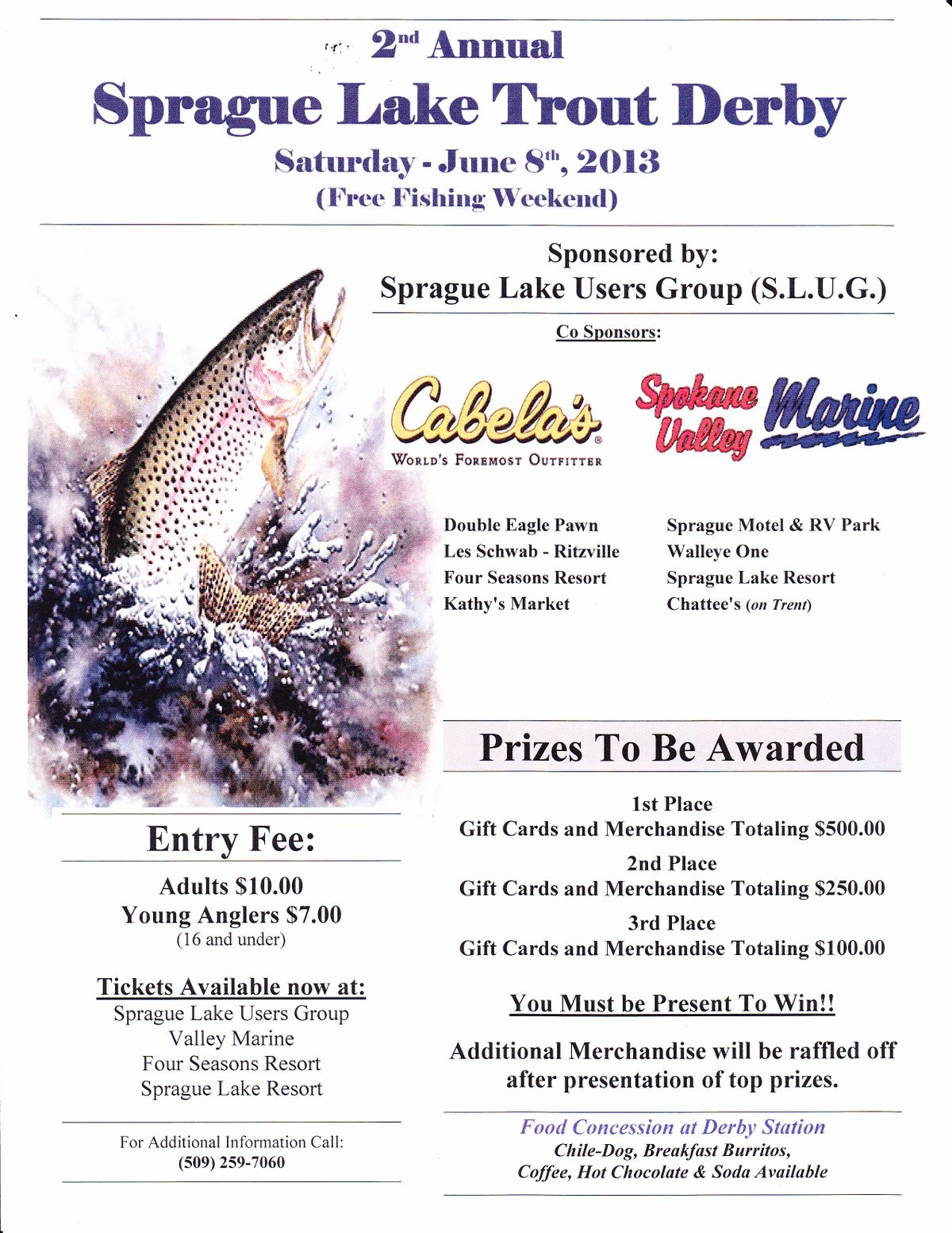 Sprague Lake Trout Derby has $900 in prizes | The Spokesman-Review