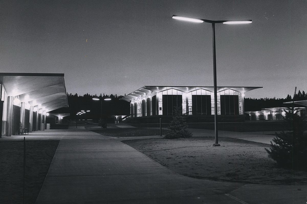 Spokane Falls Community College, pictured in 1970, celebrates its 50th anniversary this year. They’ll begin the celebration on Friday with an afternoon of fun and a drive-in movie.