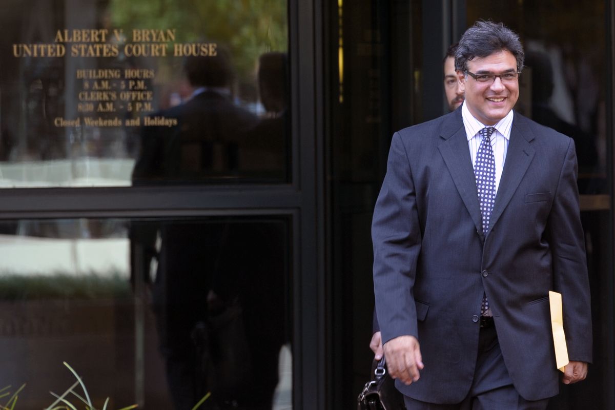 Former CIA officer John Kiriakou leaves U.S. District Courthouse in Alexandria, Va., Tuesday, Oct. 23, 2012, after pleading guilty, in a plea deal, to leaking the names of covert operatives to journalists. (Cliff Owen / Fr170079 Ap)