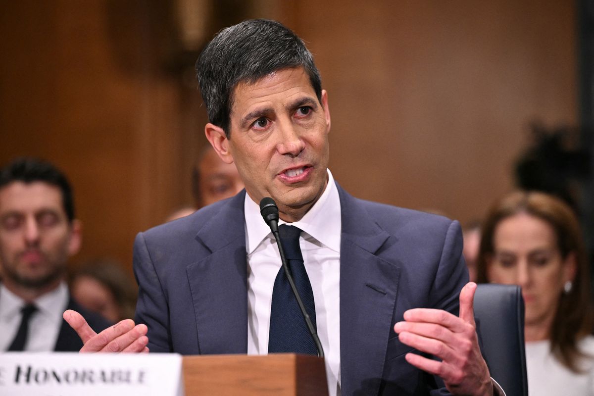 Kevin Warsh, nominee for U.S. Federal Reserve chair, testifies during a Senate Banking Committee hearing on his nomination on Capitol Hill in Washington, D.C., on Tuesday, April 21, 2026. Warsh, President Donald Trump