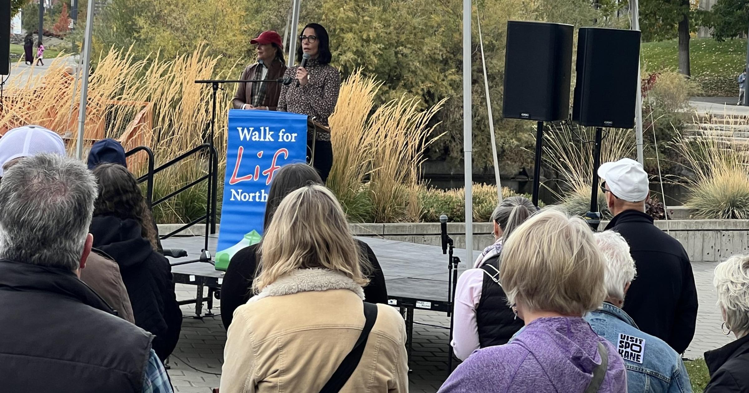 Marchers show opposition to abortion in downtown Spokane