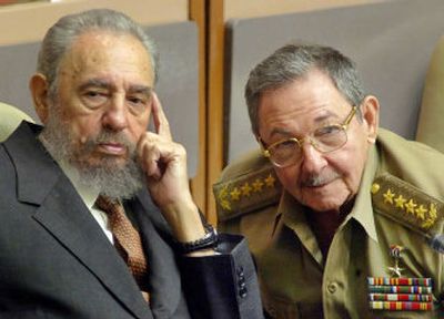 
U.S. officials are hoping to ensure a democratic transition for Cuba upon the death of President Fidel Castro and plan to undermine his planned succession by his brother, right, Minister of Defense Raul Castro. 
 (File/Associated Press / The Spokesman-Review)