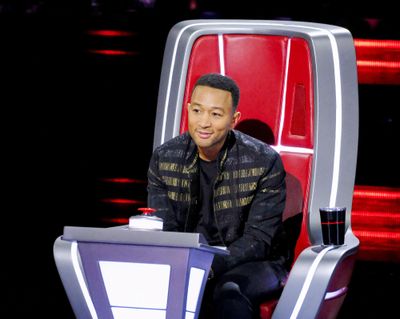 John Legend appears during the filming of “The Voice” in October. (Trae Patton / NBC)