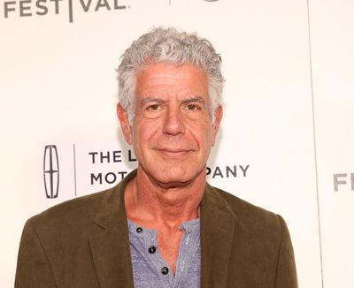 Anthony Bourdain attends “Wasted! The Story of Food Waste” premiere during 2017 Tribeca Film Festival at BMCC Tribeca PAC on April 22, 2017, in New York.  (Robin Marchant/Getty Images North America/TNS)