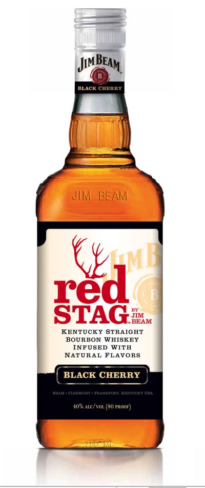 In this product image released by Fortune Brands Inc., a bottle of Red Stag by Jim Beam is shown. Jim Beam announced its national rollout of a new specialty whiskey that infuses black cherry flavor into its 4-year-old Jim Beam bourbon.  (Associated Press / The Spokesman-Review)