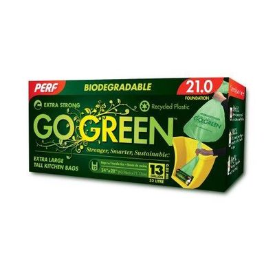 Perf Go Green is a green company that produces 100 percent biodegradable trash bags. (GreenCupboards Staff)