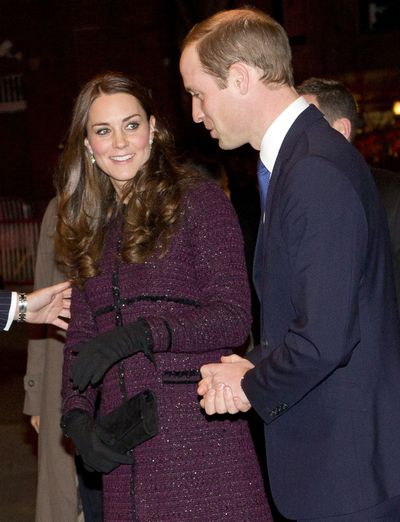 Kate, Duchess of Cambridge, and Britain’s Prince William arrive at the Carlyle hotel Sunday. (Associated Press)