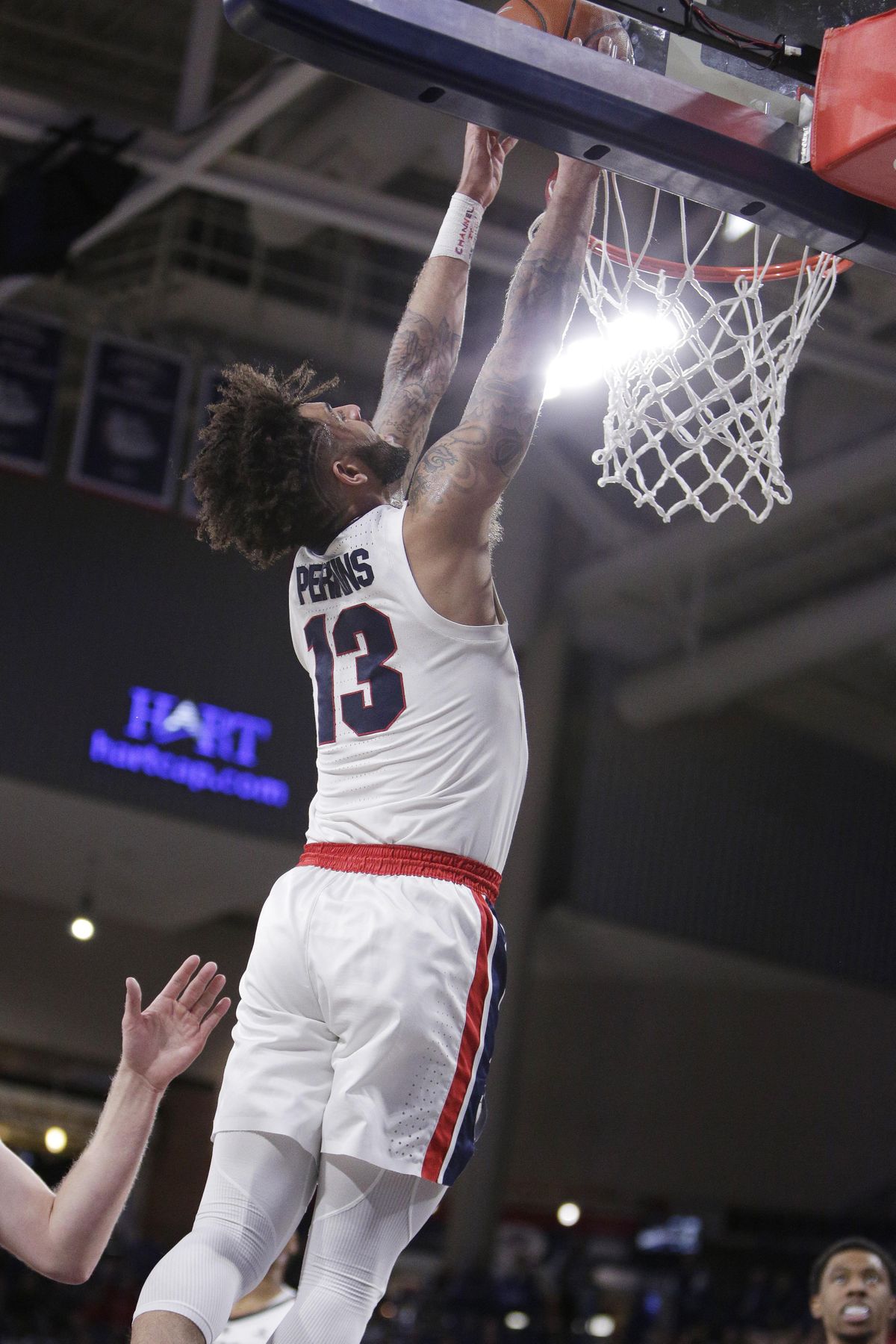 Gonzaga’s Josh Perkins elevates for a dunk during the first half against Santa Clara. (YOUNG KWAK / AP)