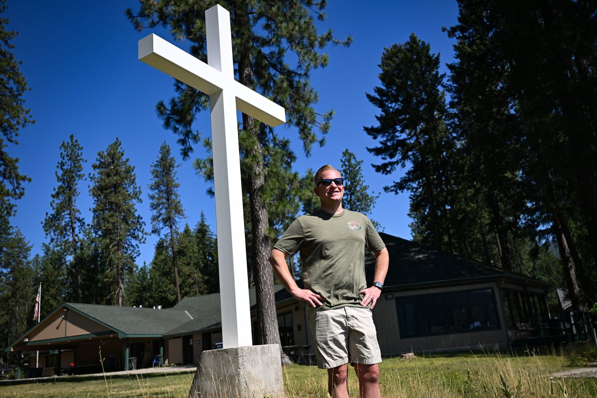Capt. David Cain poses for a photo on Wednesday at Camp Gifford on Deer Lake, Wash.  (Tyler Tjomsland/The Spokesman-Review)
