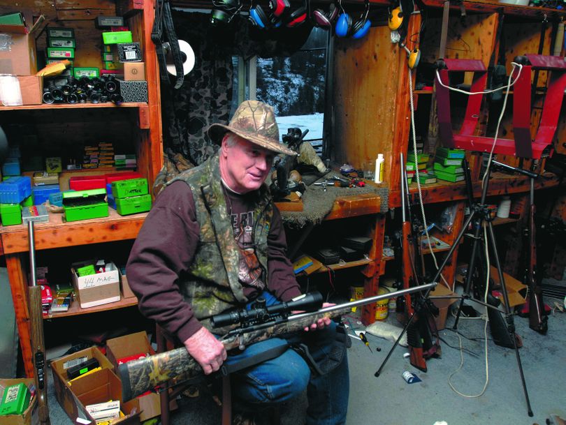 David Powers shows one of his long-range hunting and target rifles capable of shooting accurately up to 1,000 yards.Lewiston Tribune photos (Lewiston Tribune photos)