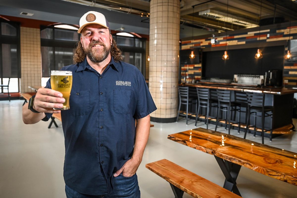 Matt Gilbreath, of Humble Abode Brewing, has been working to outfit the Chronicle Building space since purchasing it in May. The lease and brewing equipment were purchased from the previous tenant, Common Language Brewing Company.  (DAN PELLE/THE SPOKESMAN-REVIEW)