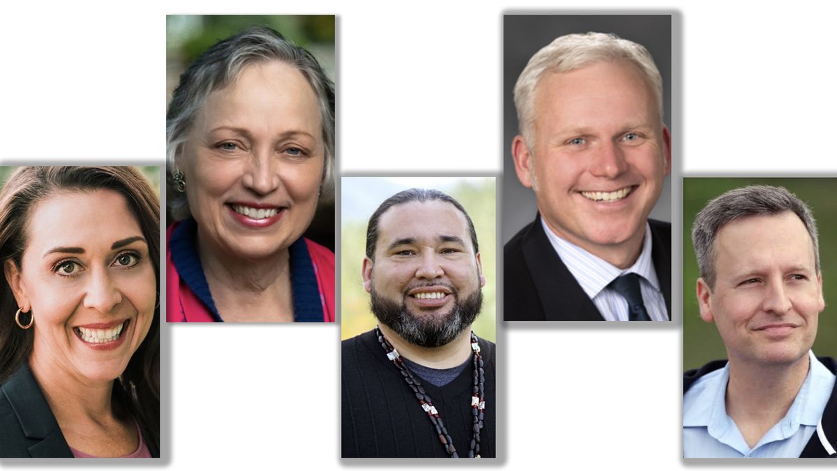 Jaime Herrera Beutler, Sue Kuehl Pederson, Patrick DePoe, Kevin Van De Wege and Dave Upthegrove are running for Washington state public lands commissioner in the Aug. 6, 2024 primary. 
