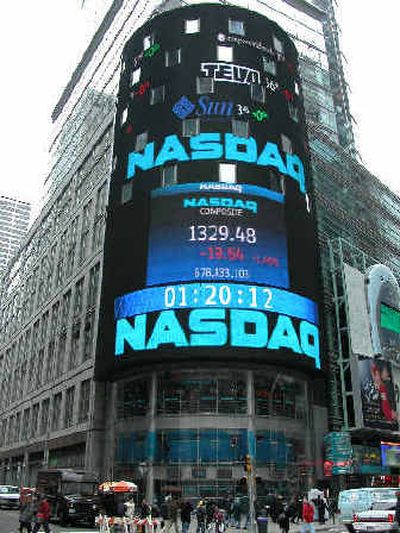 
The Nasdaq market is a long way to returning to the levels seen before the precipitous drop that began five years ago today. 
 (Associated Press / The Spokesman-Review)