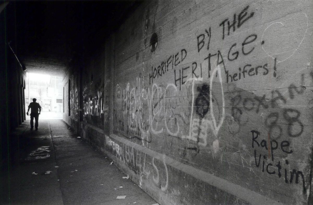 Then and Now: the writing on the walls of the downtown railroad viaduct ...